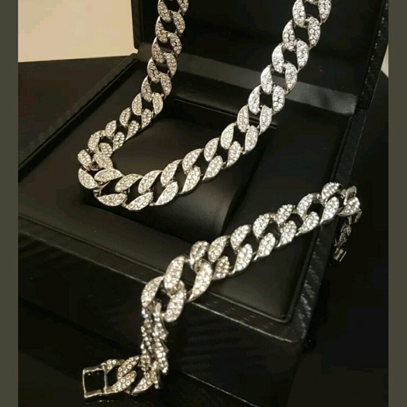 Other - MEN HIP HOP ICED OUT CZ CHAIN BRACELET